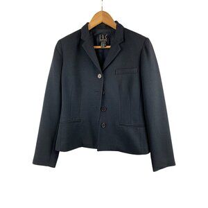 I.N.C Womens Grey Blazer Jacket 4P Petite Polyester/Acetate